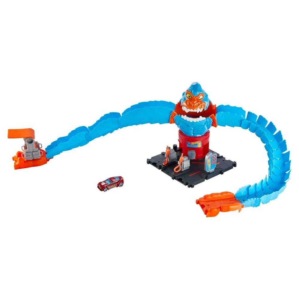 Hot Wheels City Pista Nemesis Ataque do Gorila com Carrinho - HDR29 HDR30 - Mattel