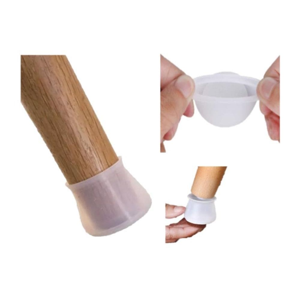 8 Pçs Pé Palito Proteção Em Silicone Para Moveis 15Mm A 23Mm