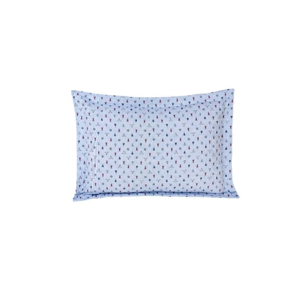 Fronha Estampada Infantil Joy 1 Peça 70cm X 50cm 80% Algodão - 20% Poliéster Percal 180 Fios Cor:marinheiro