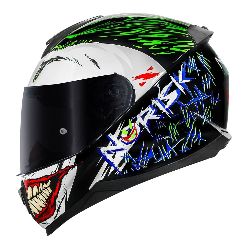 Capacete Norisk Razor Joker Preto e Verde