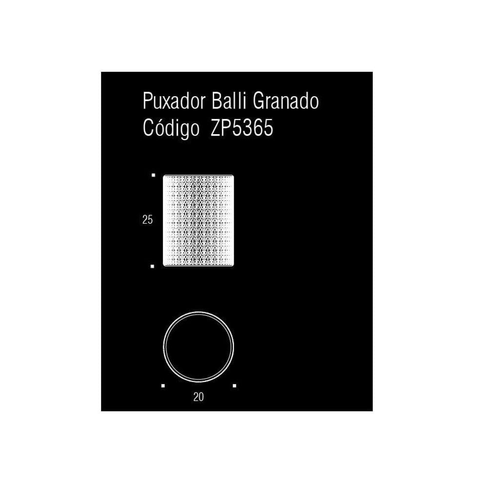 Kit 3 Puxador Bali Granado Gold  Dourado Brilhante  Zen