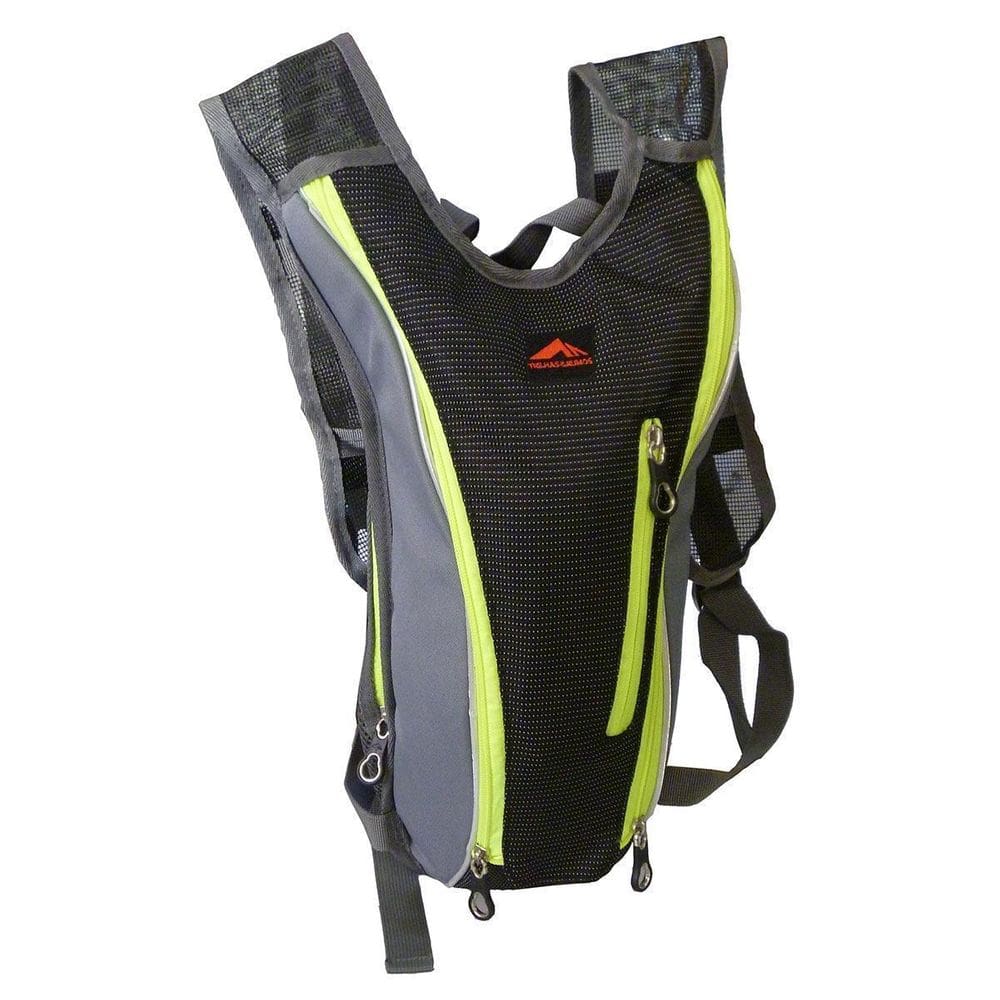 Mochila Hidra Bag - Cinza Com Zíper Verde - Ref. 1208