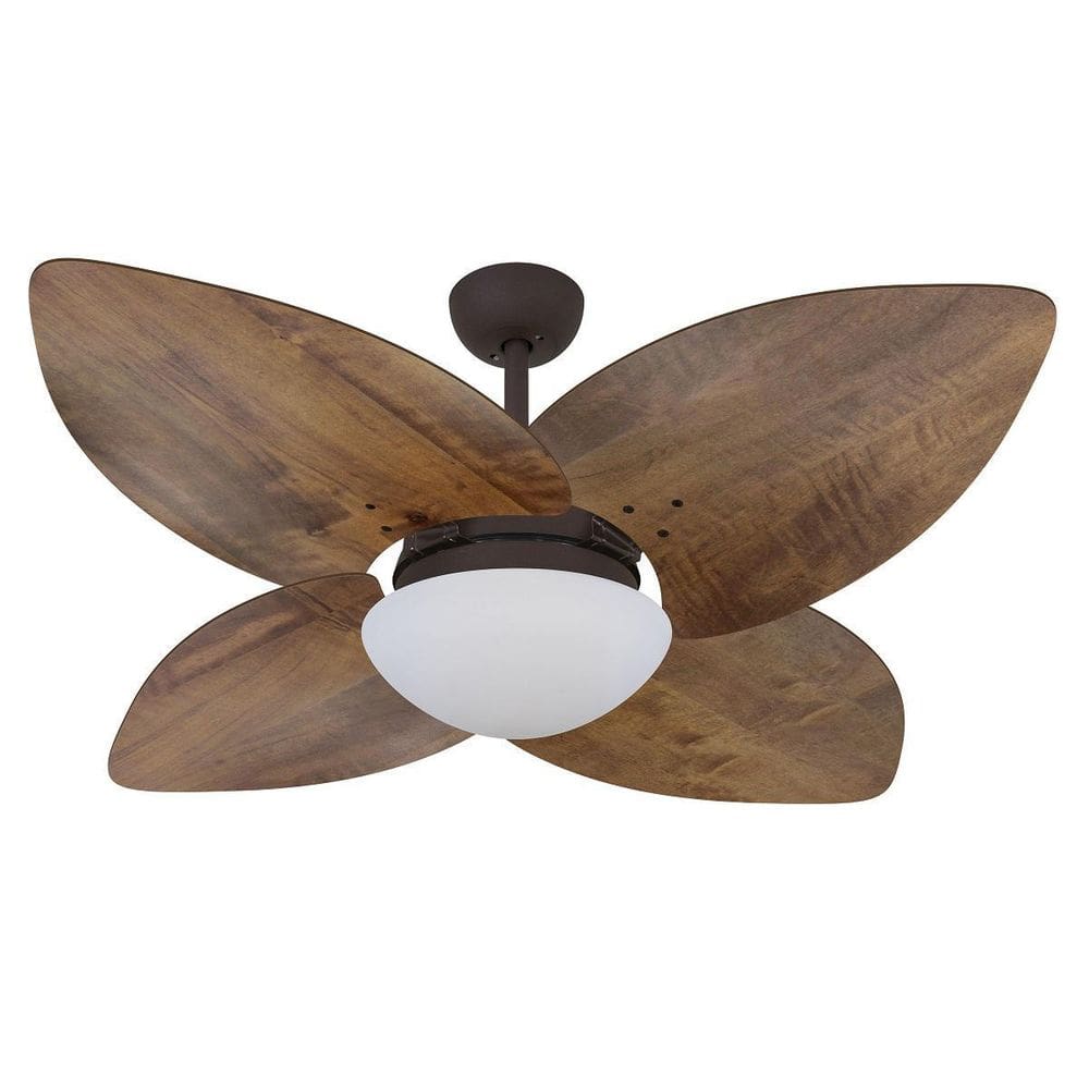 Ventilador De Teto Dunamis Marrom 4 Pás Rádica Imbuia 220V