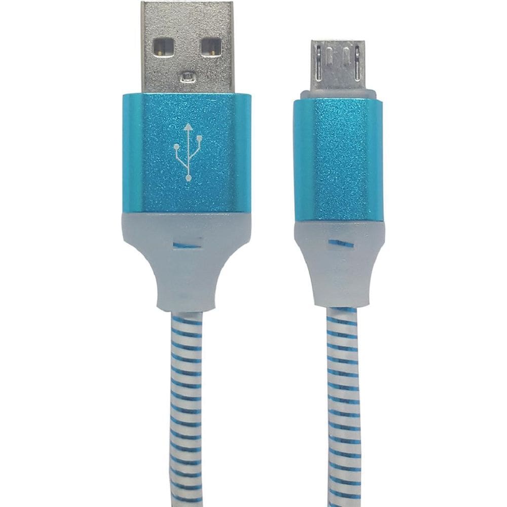 Cabo Micro-B Usb Led Azul