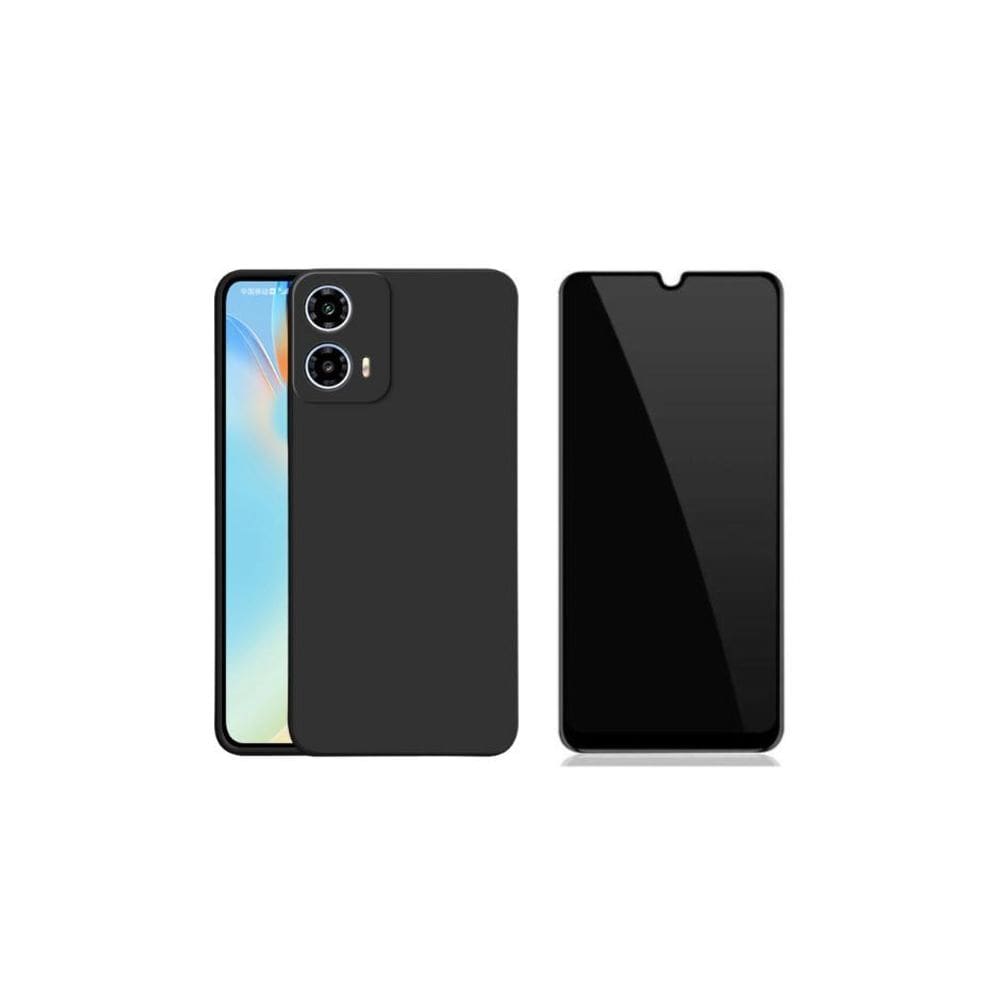 Capa Aveludada + Película Privativa Compatível Para Moto G34