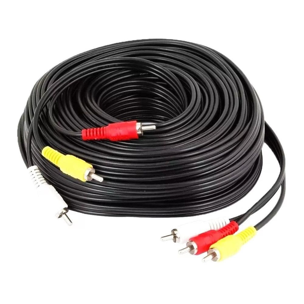 Cabo Rca Para Televisão Tv Tubo Led Lcd Plasma 20 Metros