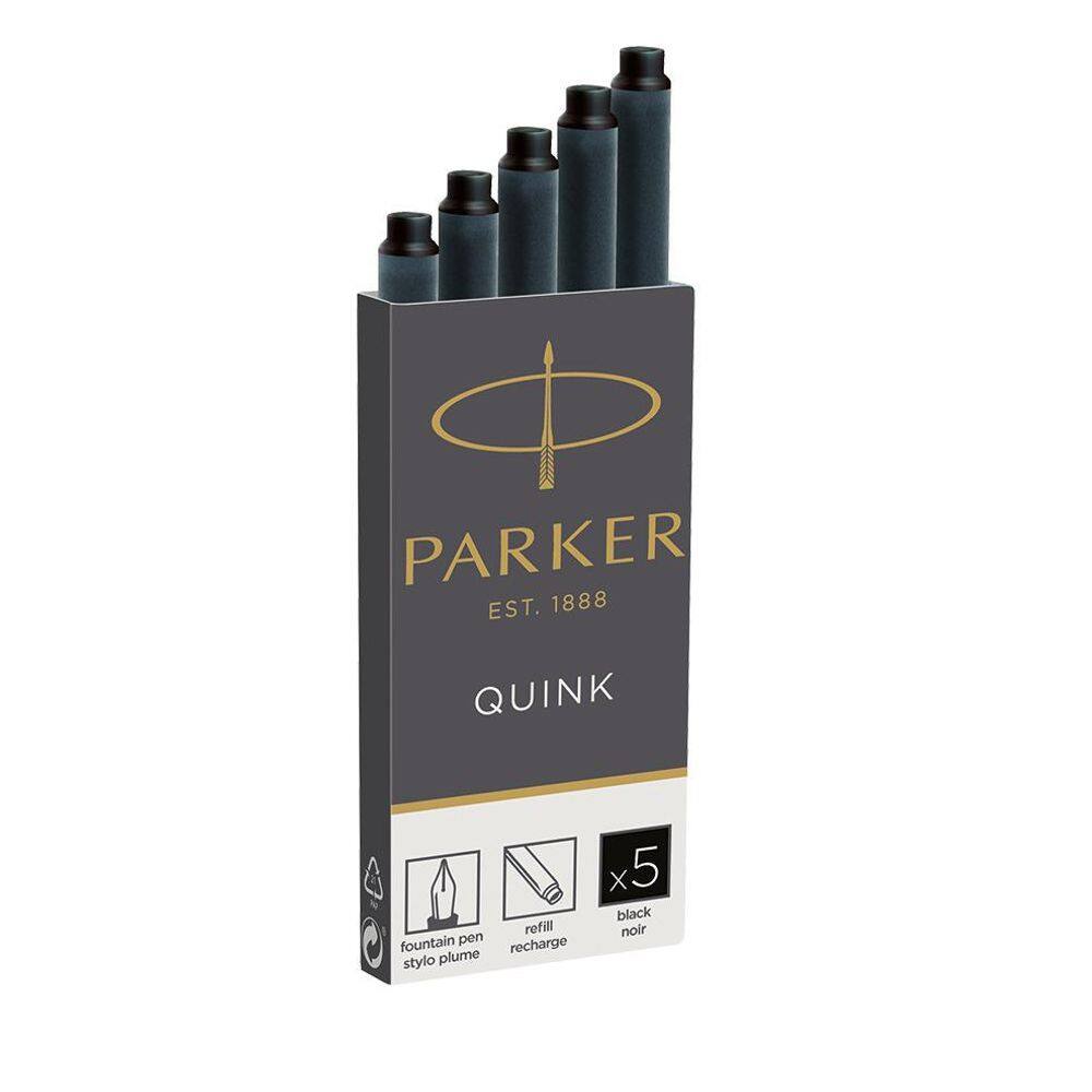 Cartucho De Tinta Parker Preto Com 5 Unidades