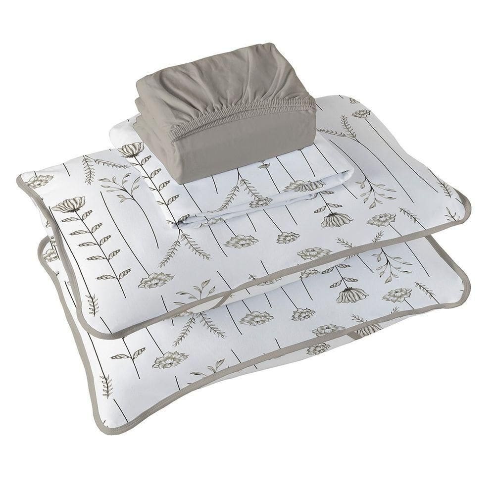 Jogo De Cama Tecebem Casal Malha 100% Algodão Estampado Dora 4 Pçs Premium Castanho