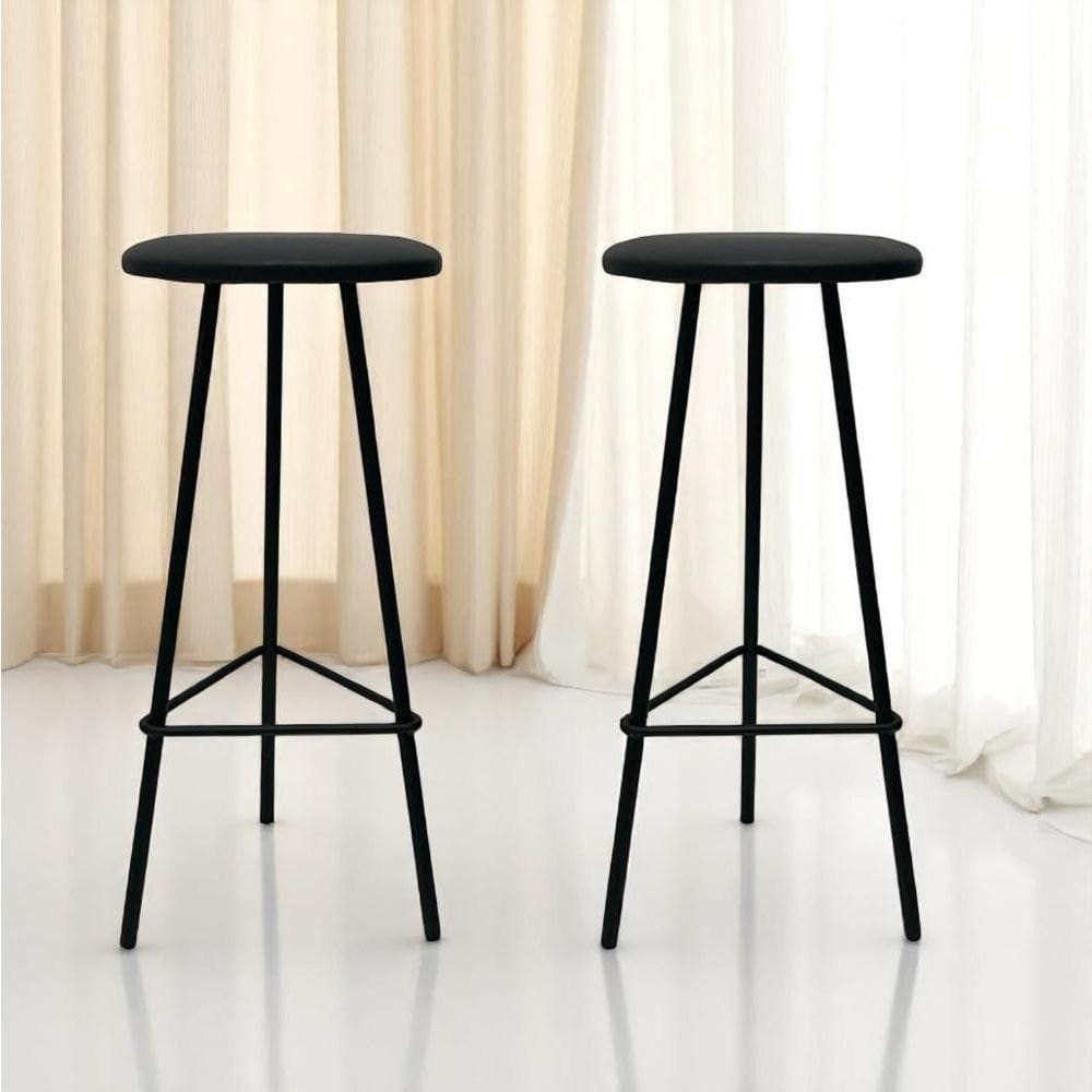 Kit 2 Banquetas Para Balcão De Cozinha Alta Confortavel Estilo Moderno Ideal Para Area Gourmet Estrutura De Metal Assent