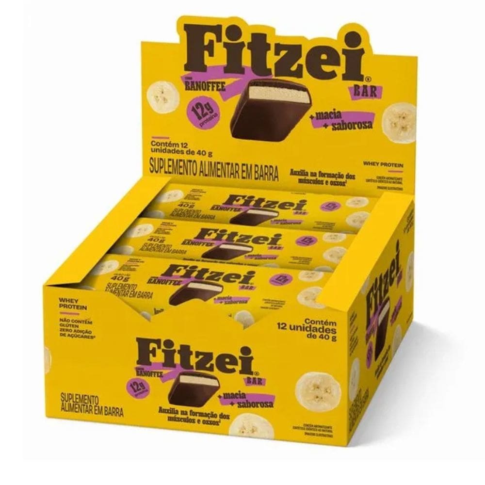 Barra Proteina Fitzei (Caixa c/ 12un de 40g) Vitafor