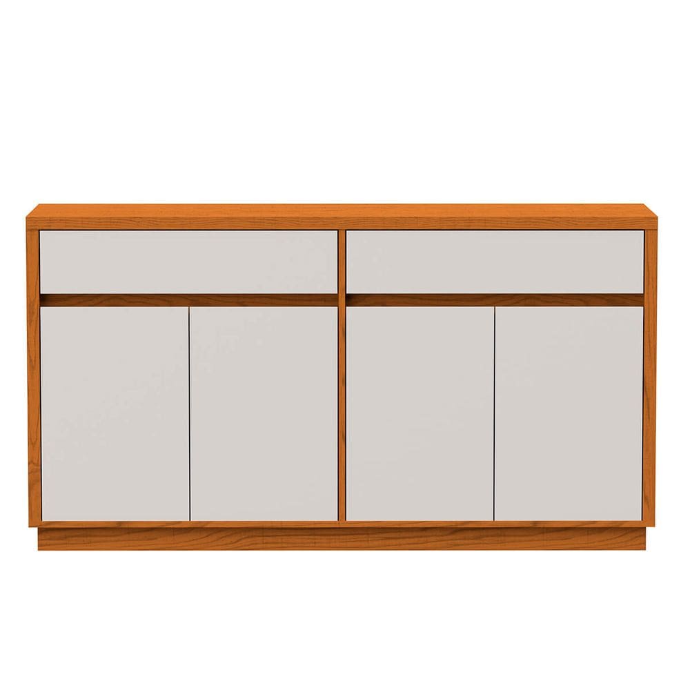 Balcão Buffet 4 Portas e 2 Gavetas de 150cm em MDF Lorient Ype - Off White - ÉdeCasaMóveis