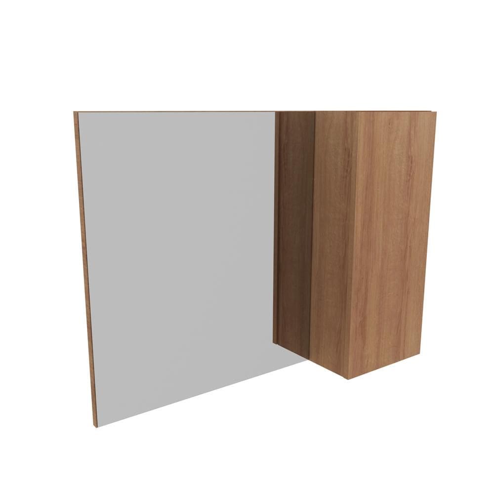Espelheira para Banheiro 80cm com 1 Porta BN3602 Amêndoa - Tecno