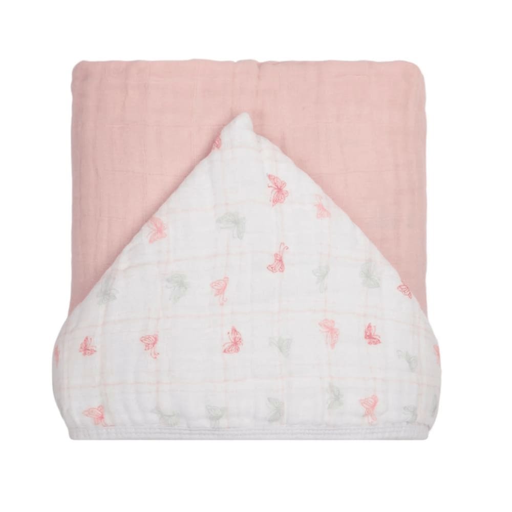Toalha de Banho Soft Premium Liso com Capuz 90x70cm - Alegria Borboletas - Papi