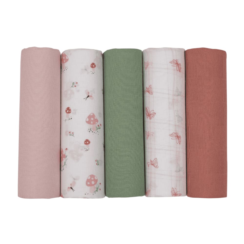 Fralda Soft Premium C/ Bainha 78 x 78 cm 05 Un  Encanto Cogumelo - Papi