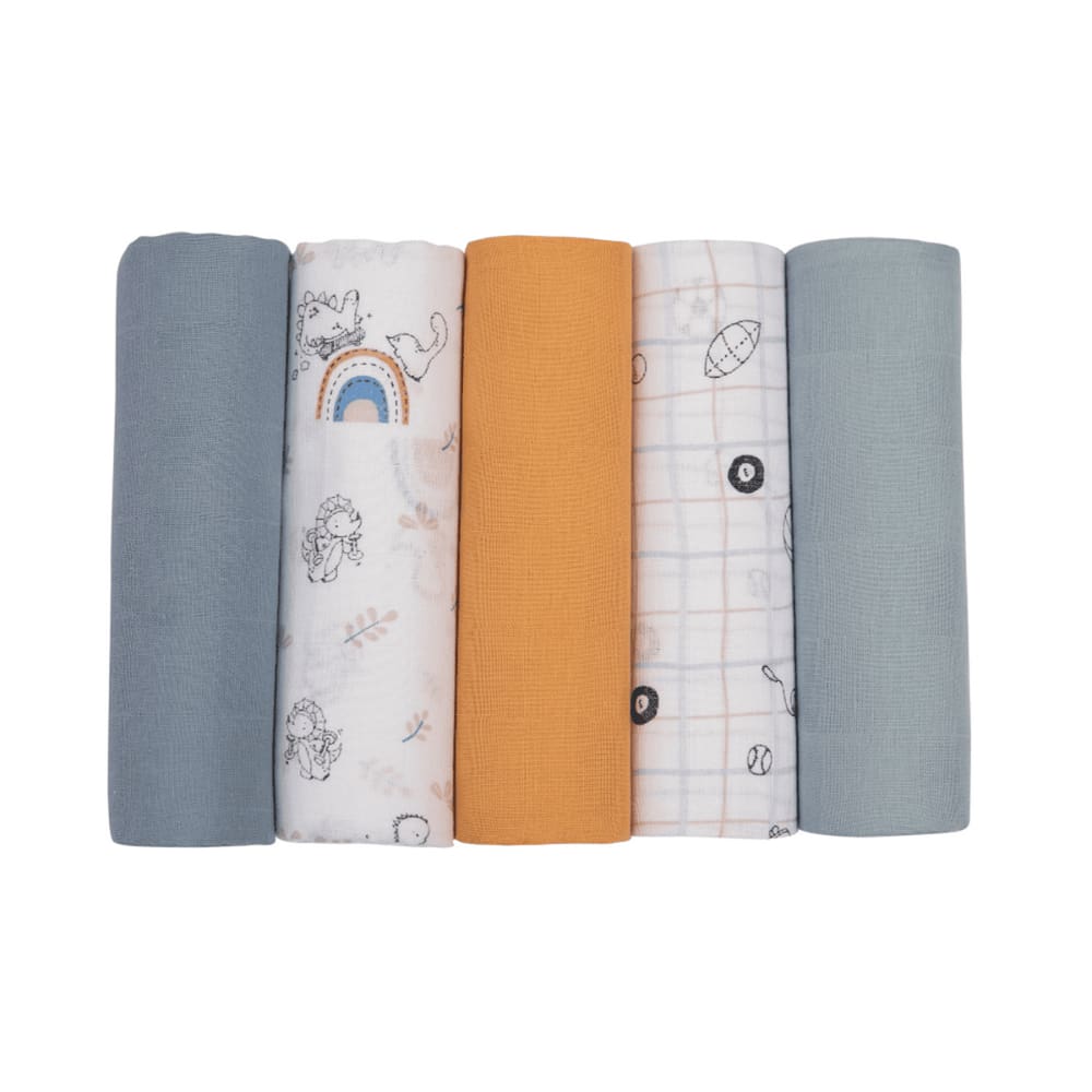 Fralda Soft Premium C/ Bainha 78 x 78 cm 05 Un  Dino Esporte - Papi