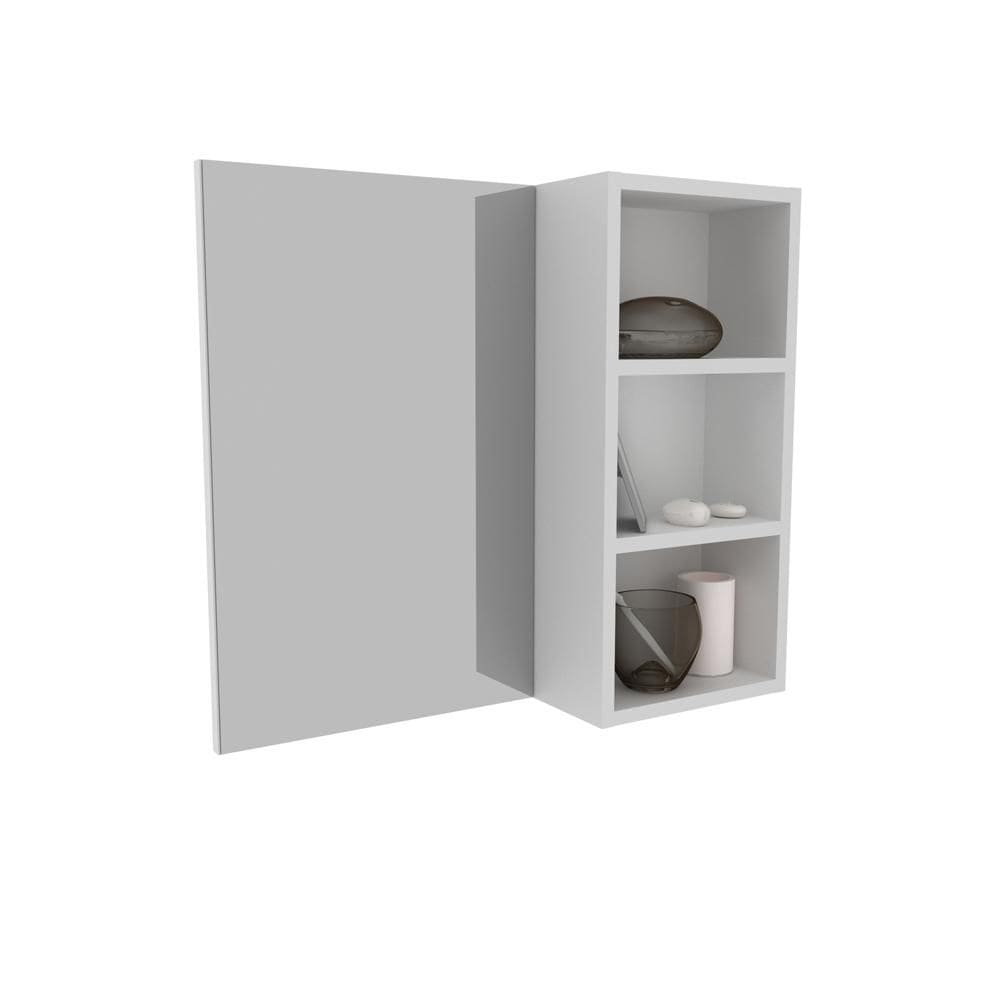 Espelheira Suspensa para Banheiro 60cm com 3 Nichos BN3609 Branco - Tecno