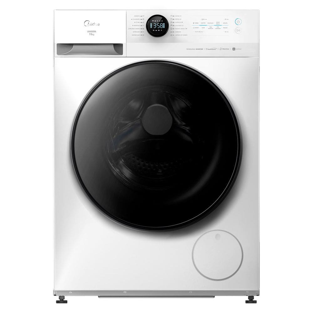 Máquina de Lavar Roupas Midea 11kg Slim Healthguard Wi-fi Conectada Smarthome Inverter Branca