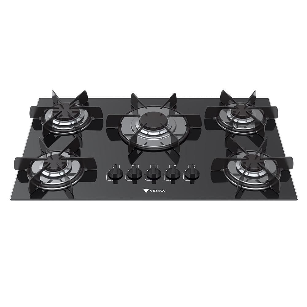 Cooktop a Gas 5 Bocas Venax Sognare Preto