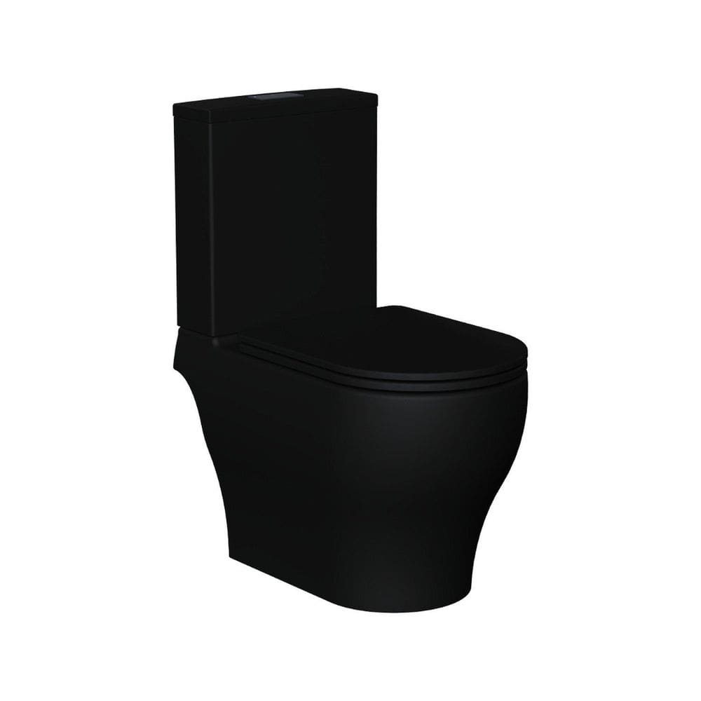 Vaso Sanitário com Caixa Acoplada e Assento Soft Close Barocco Acqua Casa Preto Matte