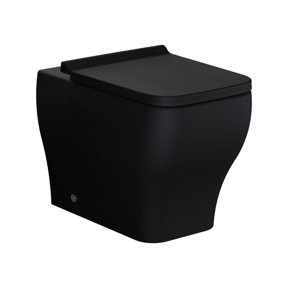 Vaso Sanitário Convencional e Assento Soft Close Sentiero Acqua Casa Preto Matte