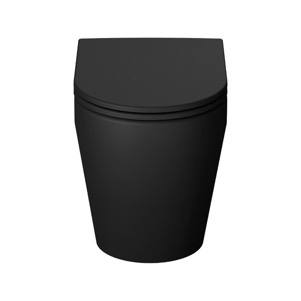 Vaso Sanitário Convencional e Assento Soft Close Vulcano Acqua Casa Preto Matte
