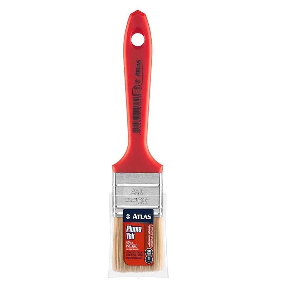12 Pinceis Trincha Pintura Pluma Tek 315 Atlas 1 1/2 Pol