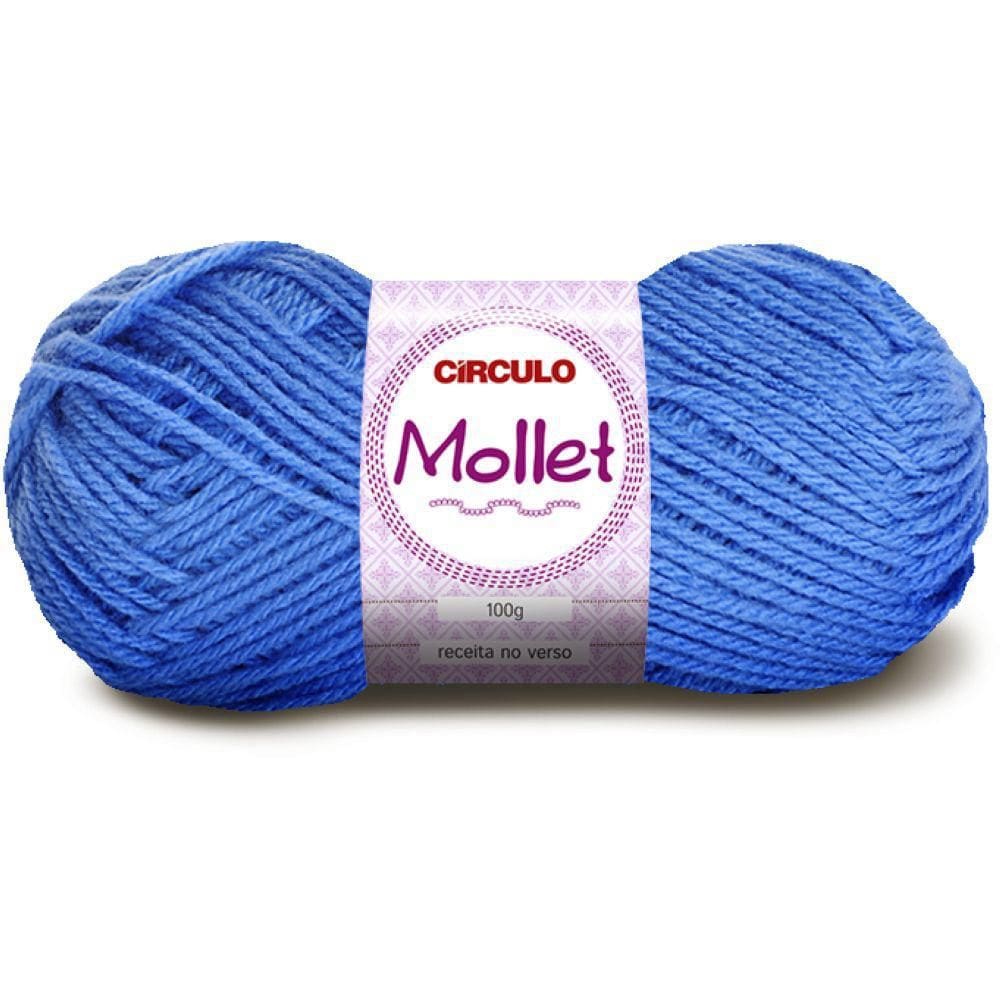 Lã Mollet 200M 100G Acqua 2403 Círculo