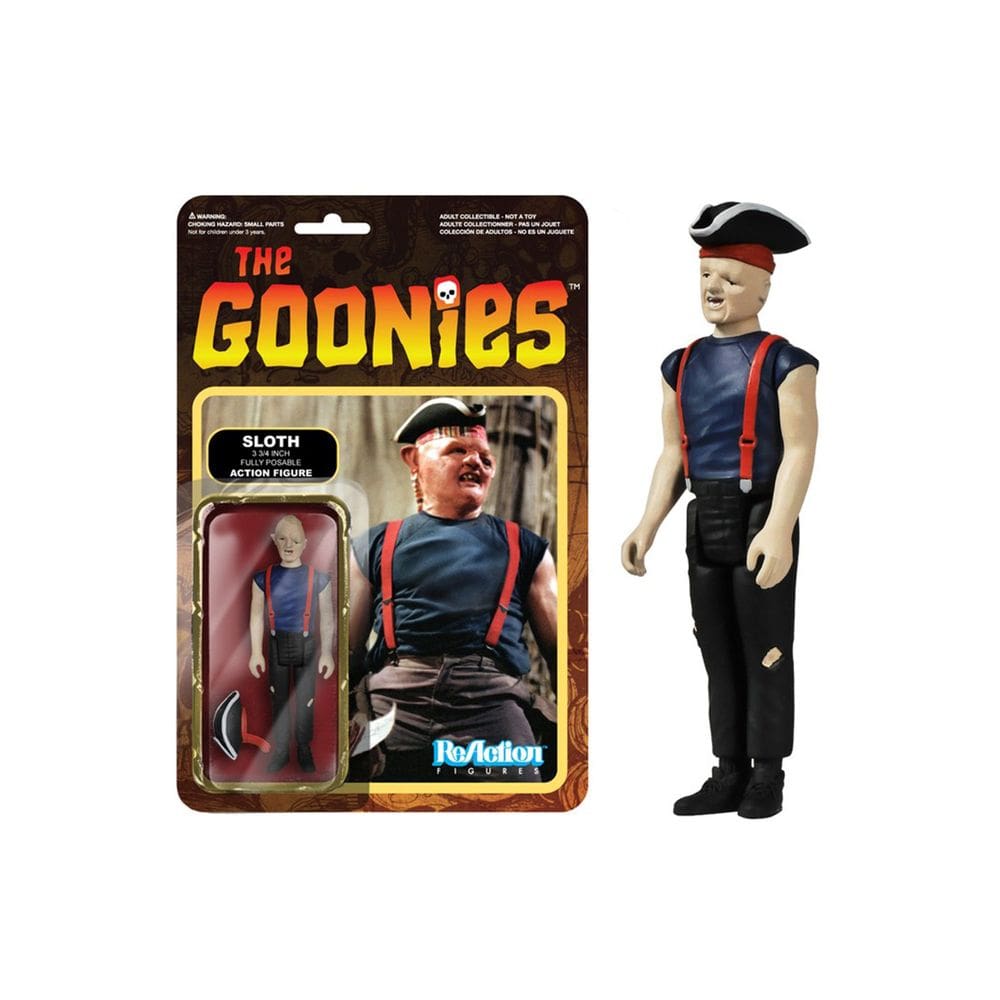 Boneco de ação Funko The Goonies Sloth Reaction 9 cm com chapéu