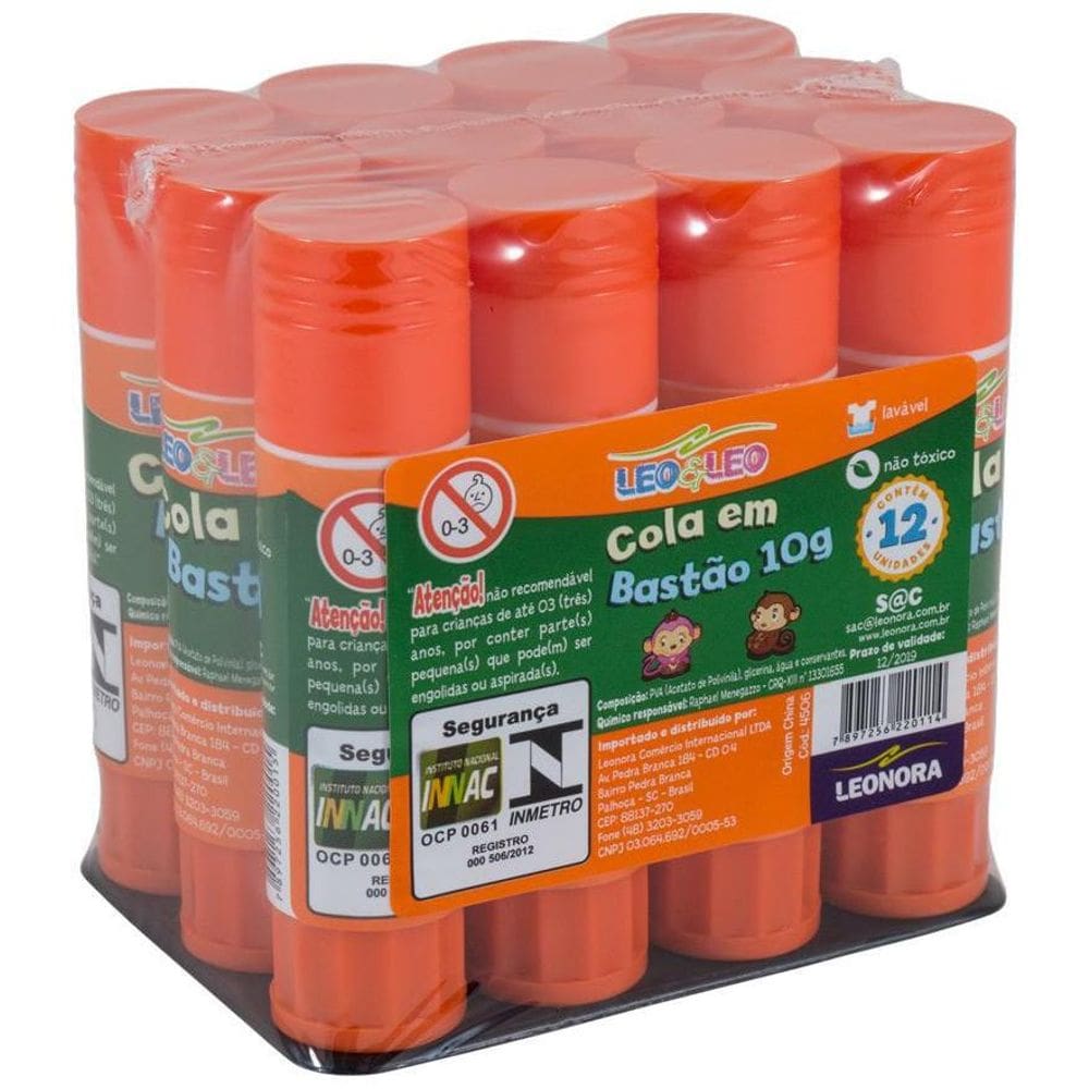 Cola Bastão 12 Colas Com 10G Cada Leo E Leo