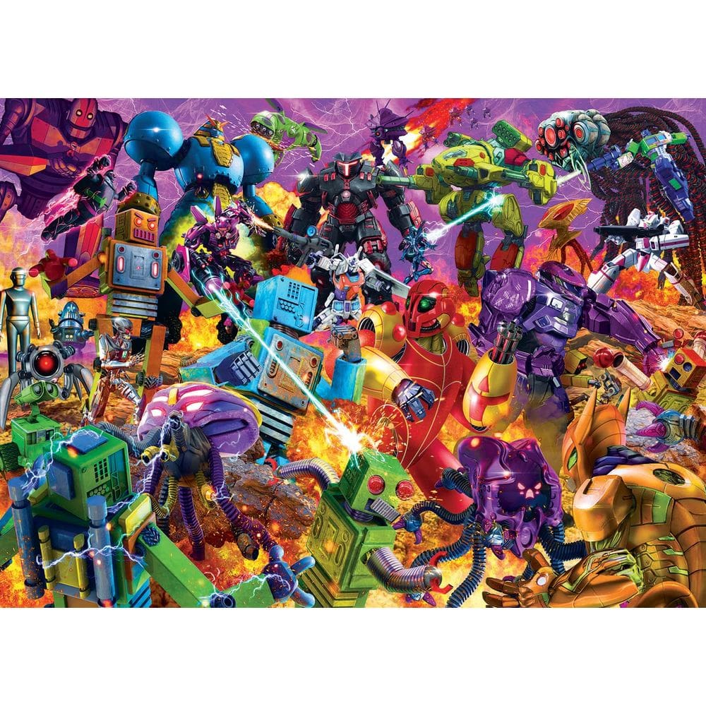 Quebra-cabeça Toynk Rockem Sockem Mecha Robot 1000 peças