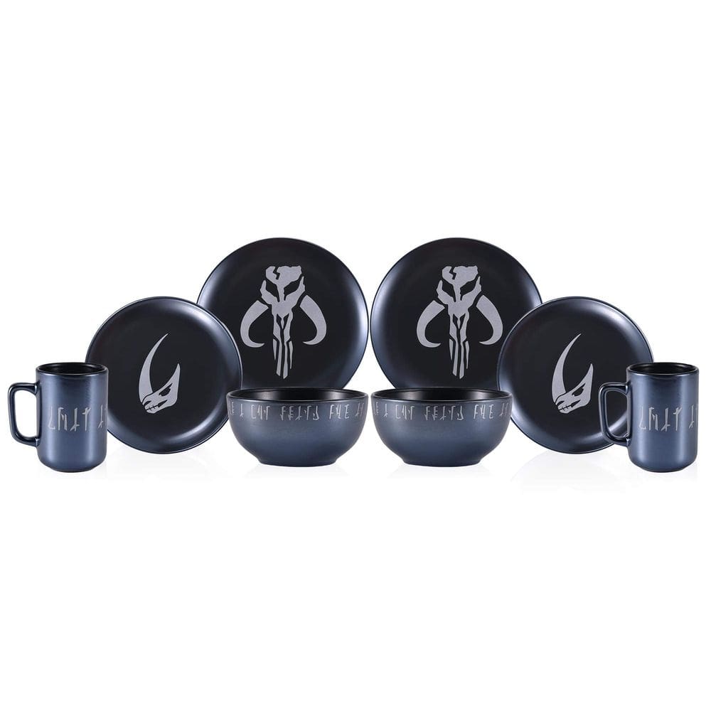 Conjunto de louças Ukonic Star Wars The Mandalorian de 8 peças