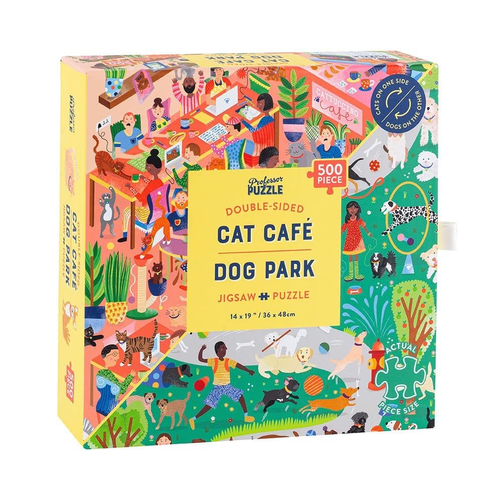 Quebra-cabeça Professor PUZZLE Cat Cafe & Dog Park 500 unidades