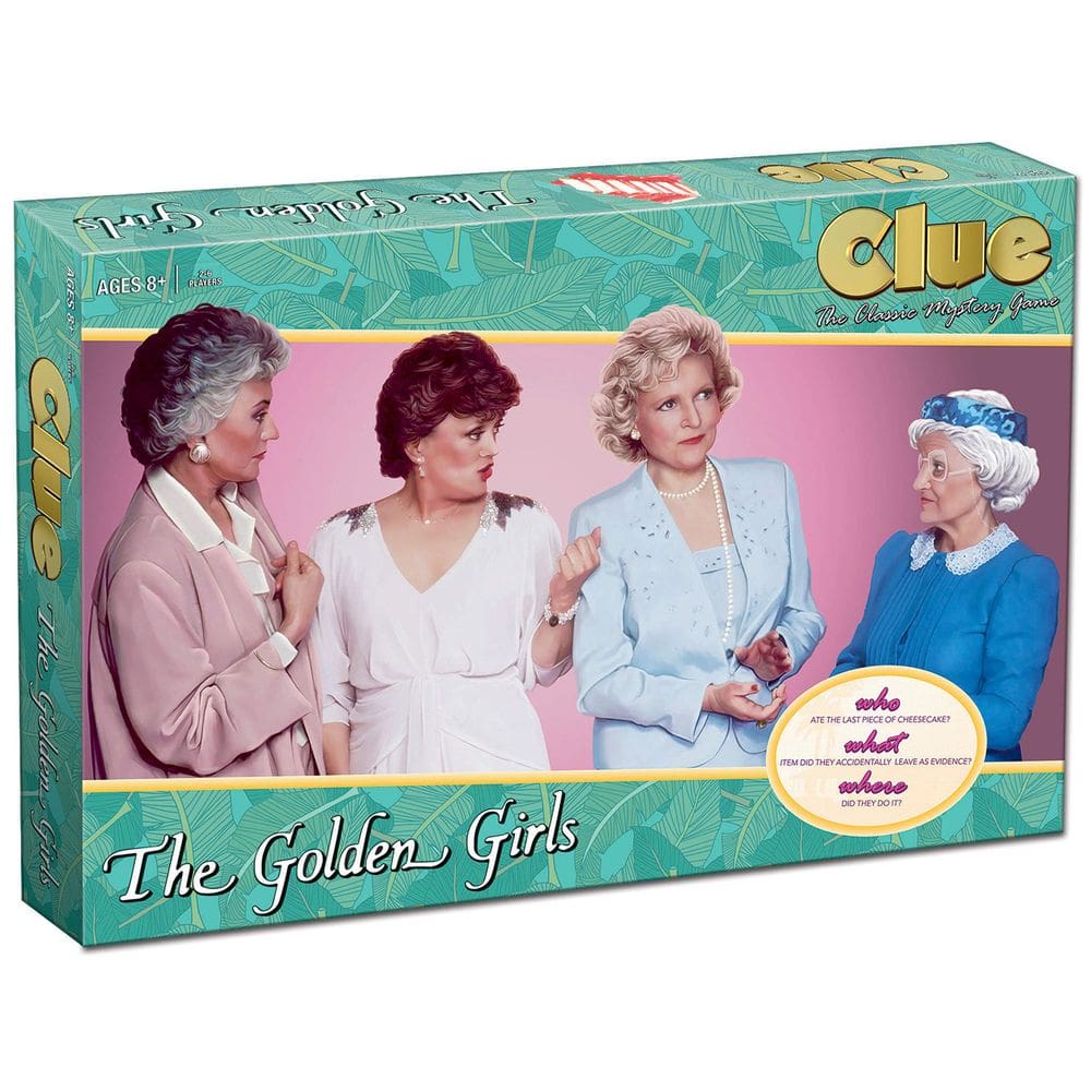 Jogo de tabuleiro Clue The Golden Girls, programa de TV com tema USAPOLY