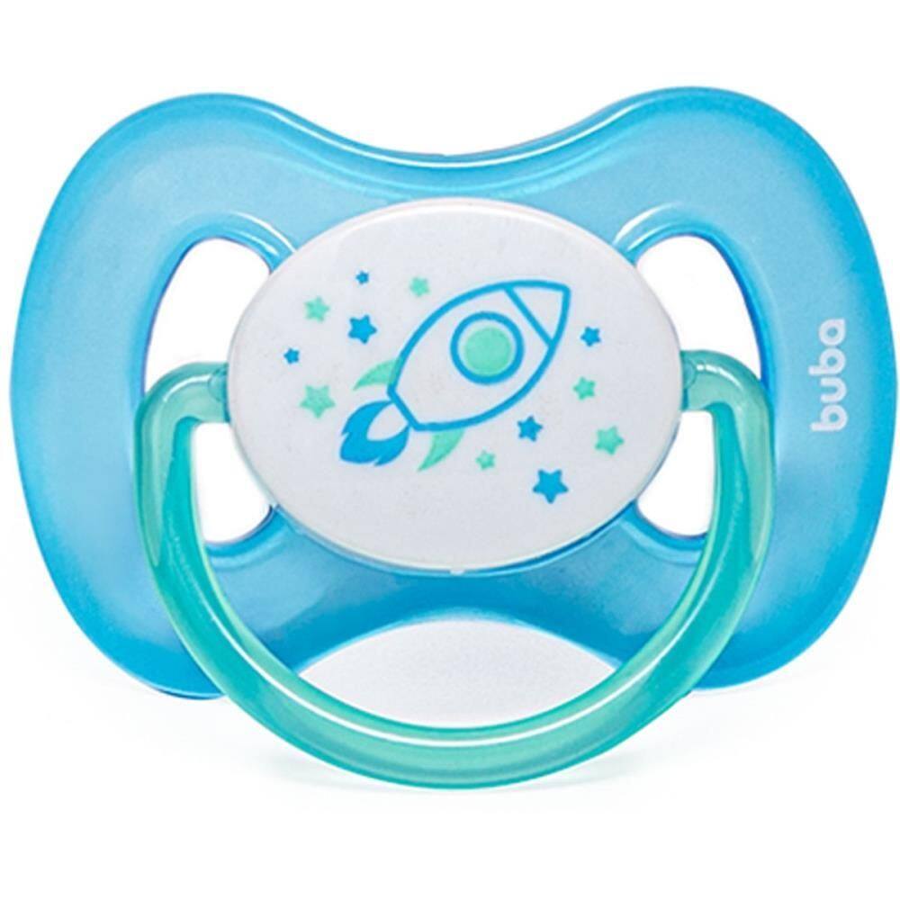 Chupeta Comfort Silicone T1 Foguete Noite - Buba