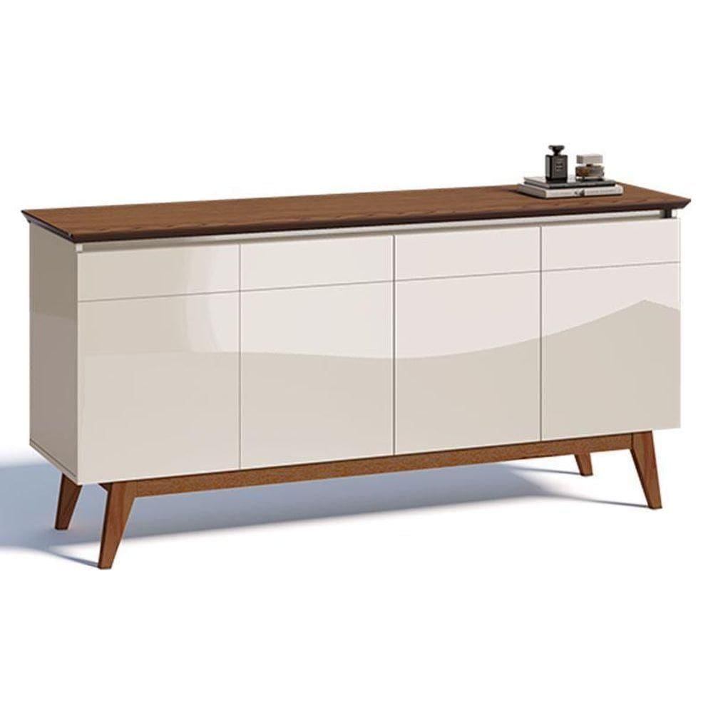 Aparador Para Sala Buffet Classic Com Gaveta Off White Freijó - Imcal