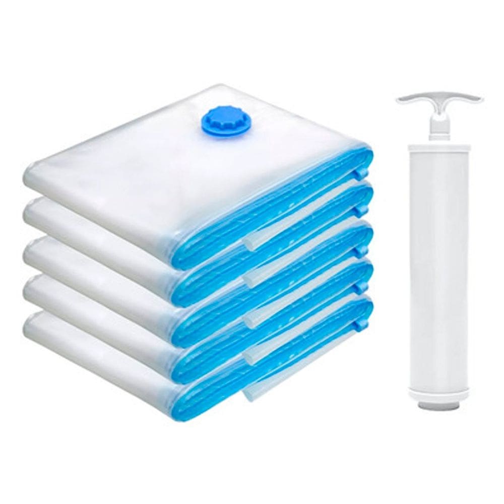 5 Sacos a Vácuo 50x60 + Bomba de Ar