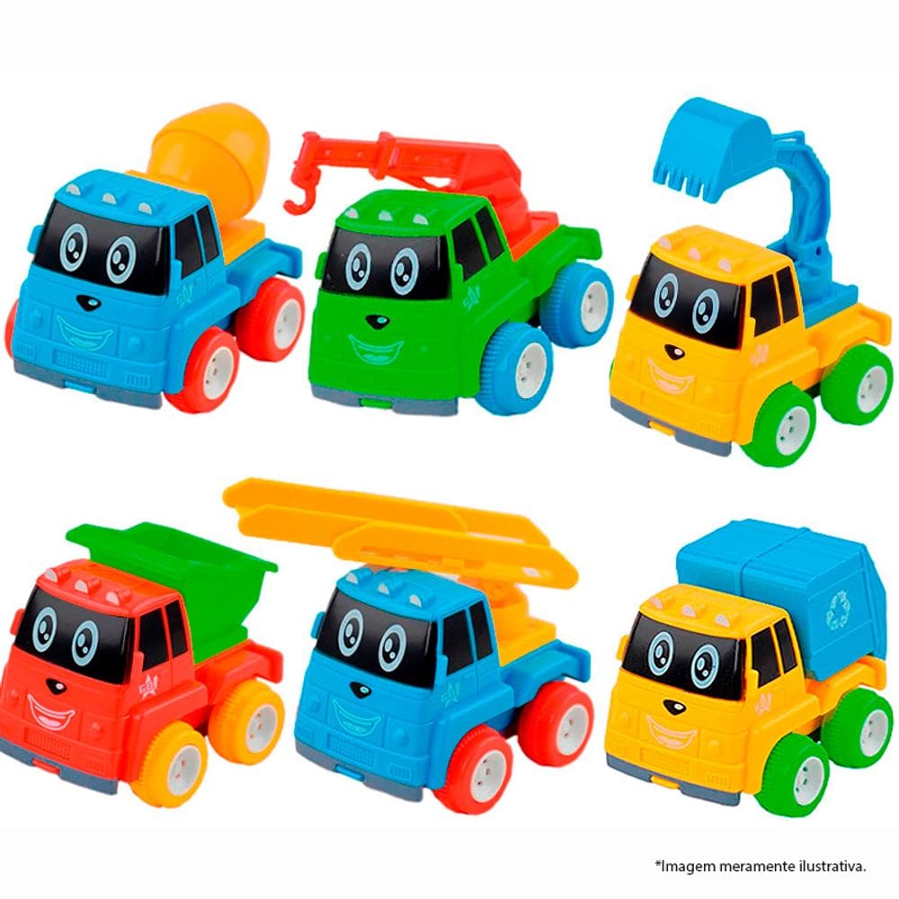 Mini Veículos de Construção Civil 1 pç Modelo diverso R2898 - BBR Toys