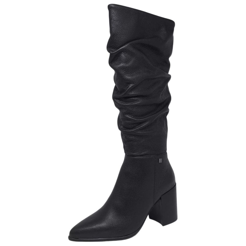 Bota Feminina Salto Bloco Cano Medio Bico Fino Bottero