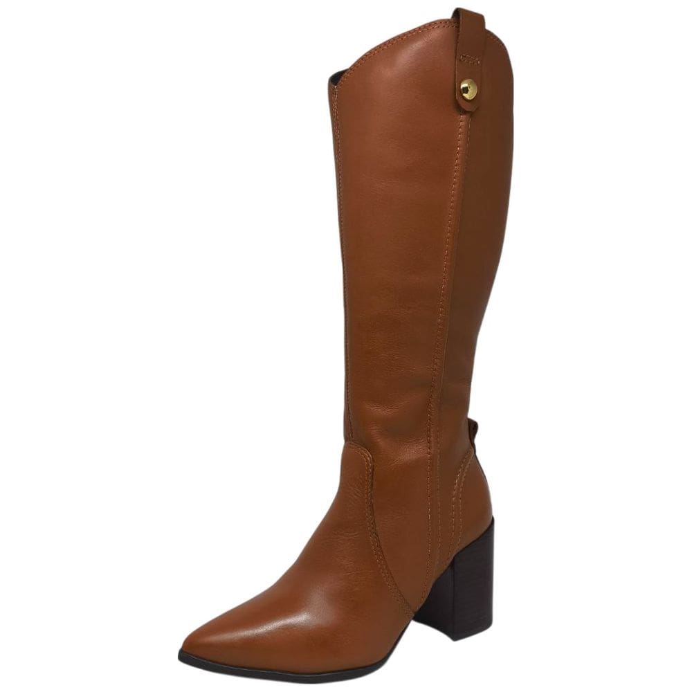 Bota Feminina Salto Bloco Cano Medio Moderna Bottero