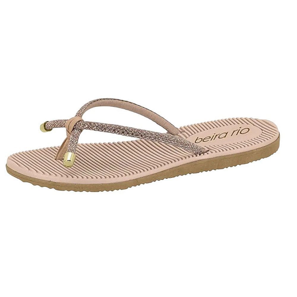 Chinelo Rasteiro Feminino Strass Moderno Estilo Beira Rio