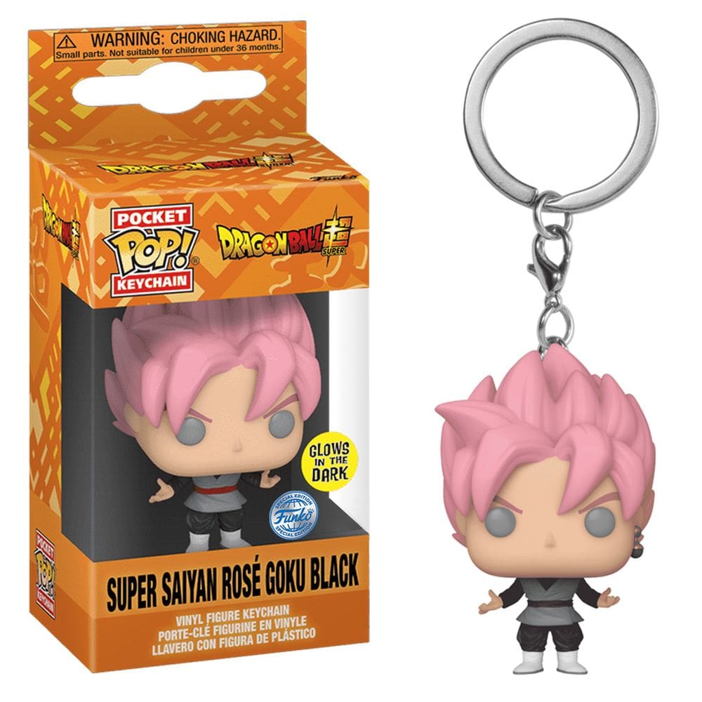 Chaveiro Funko Pop Dragon Ball Super Goku Black Rose Glow