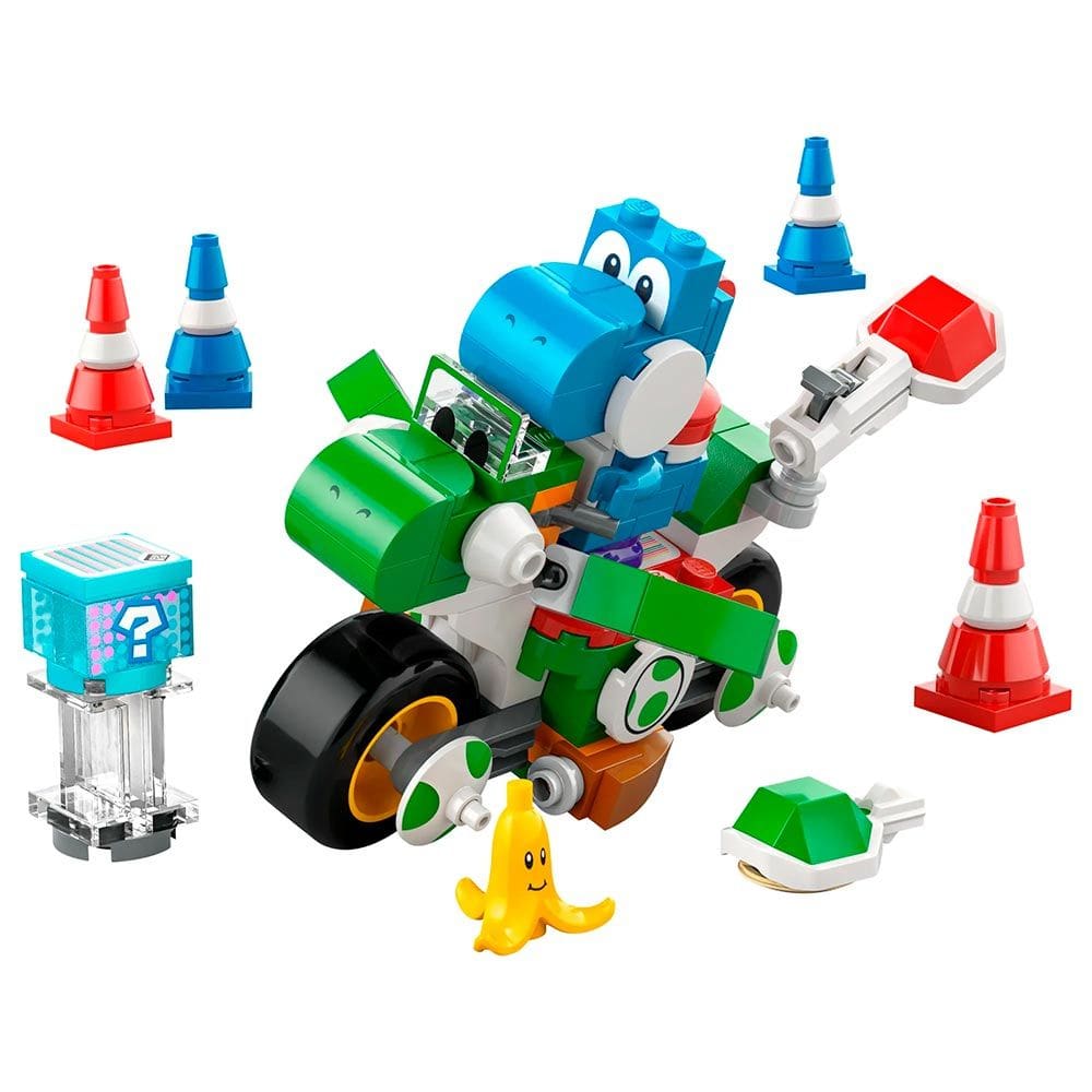 Bloco de Montar - Super Mario - Mario Kart - Moto Yoshi - 133 peças - LEGO