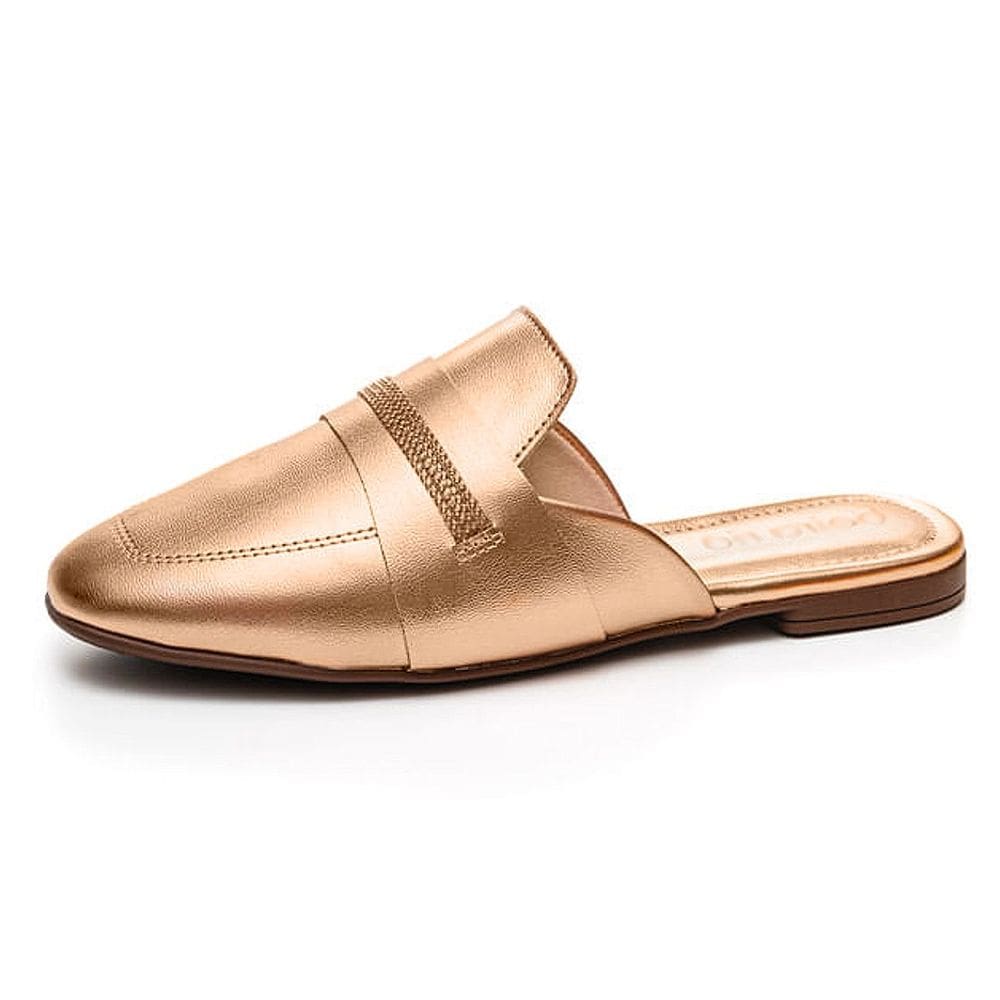 Mule Feminino Metalizado Strass Elegante Social Beira Rio