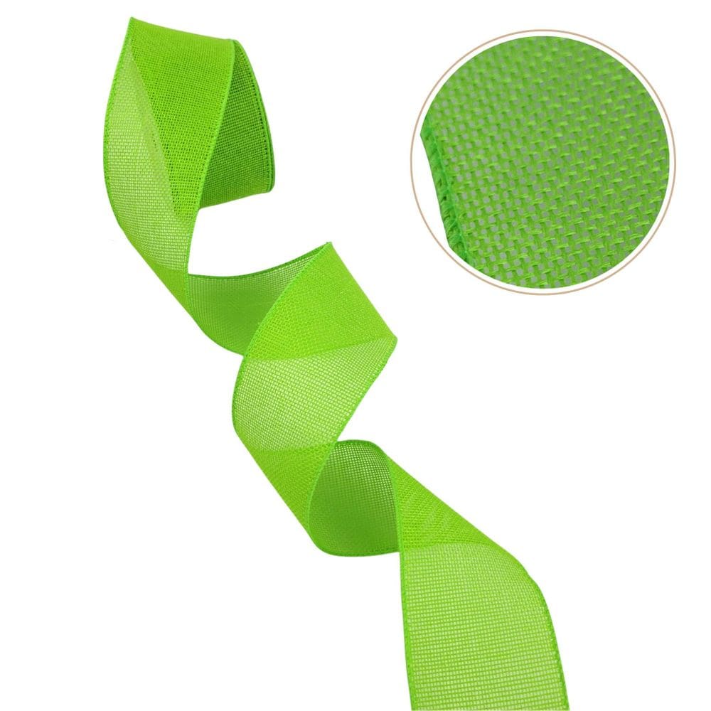 Fita Páscoa Verde Juta Decorativa 6Cmx9,0M Decoração Enfeite