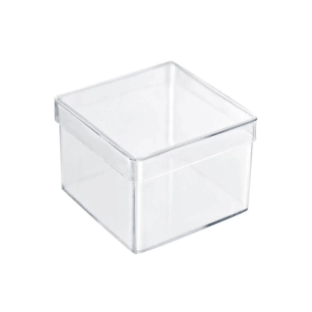 Caixa Acrílica Transparente 4cm X 4cm - 10 Unidades