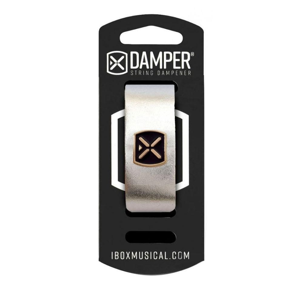 Damper Em Couro autêntico E Tag Em Metal Prata Metalico Dmmd01