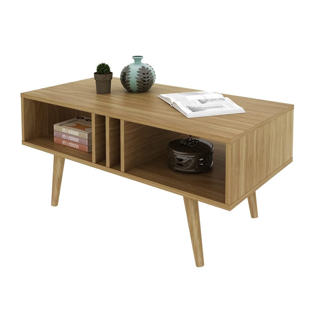 Mesa de Centro 2 Prateleiras MC2226 Natural - Tecno