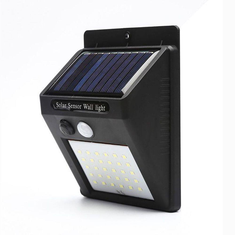 Luminária Solar Parede 30 Leds Sensor De Movimento 10Un
