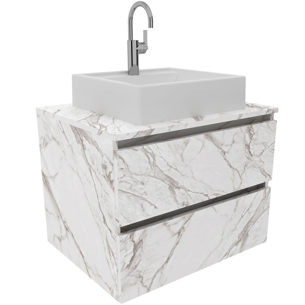 Gabinete de Banheiro 60 cm 2 Gavetas com Cuba Joana
