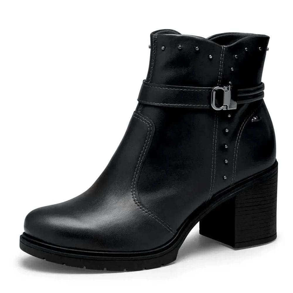 Bota Feminina Salto Bloco Conforto Cano Curto Moderna Dakota